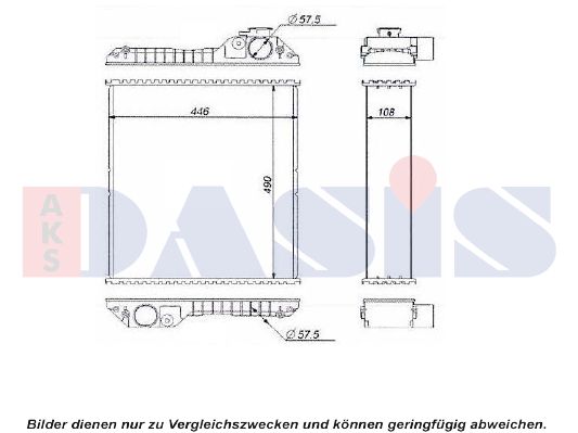 AKS DASIS radiatorius, variklio aušinimas 440608N